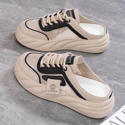 Шлепанцы на толстой подошве для женщин 2025 новый стиль летние универсальные, модные и повседневные маффин-булочка