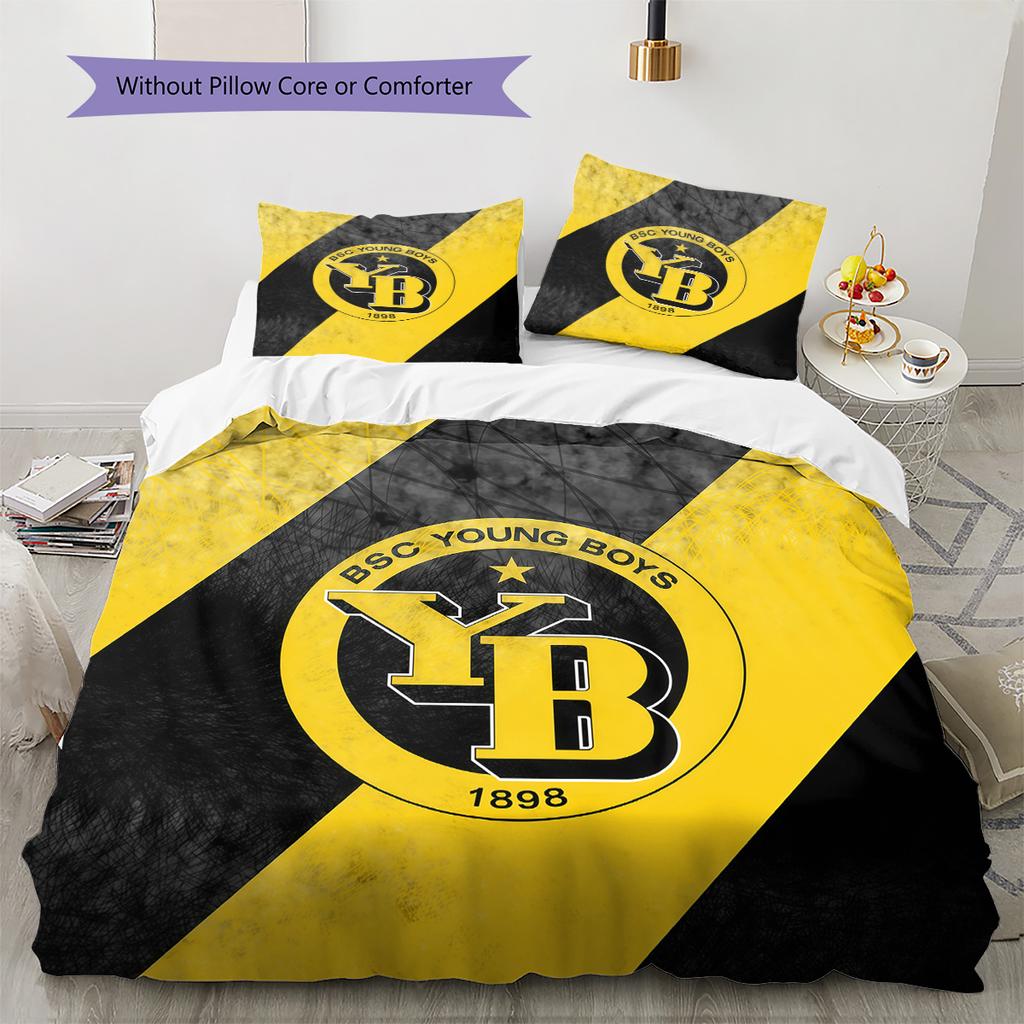 BSC Young Boys Pattern Bedding Quilt Set Home Decoration Gift (1 * duvet cover + 2 * pillowcase without core)