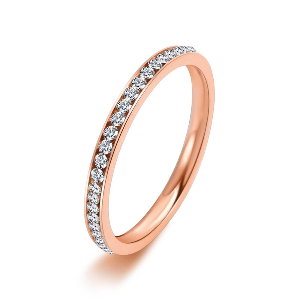 Кольцо с фианитами Iced Out, 2 мм, женское, золотистого/серебристого цвета, из нержавеющей стали, обручальное кольцо для женщин, модные ювелирные изделия, подарок 2025