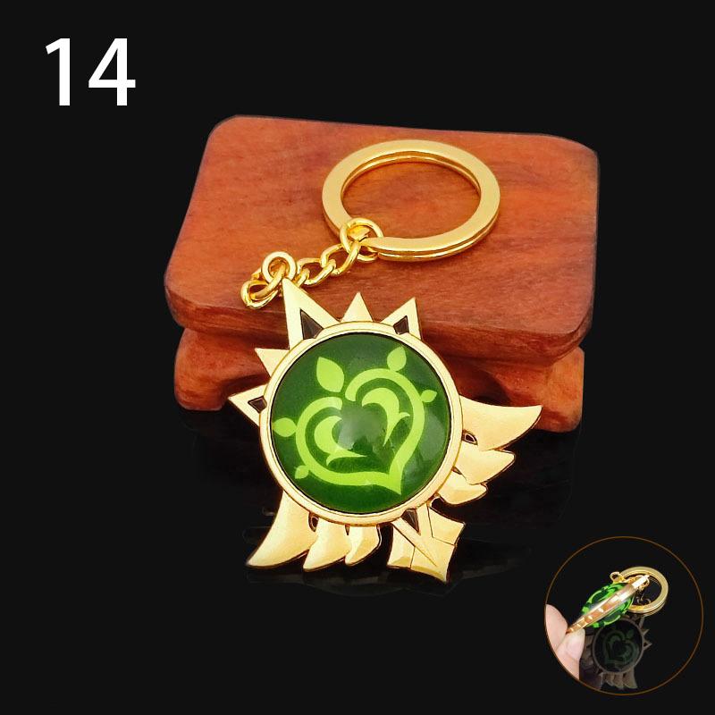 1 шт. Vision Lnazuma Eye Of Original God игрушка брелок светящийся брелок игра Genshin Impact 7 Element Weapons Ganyu