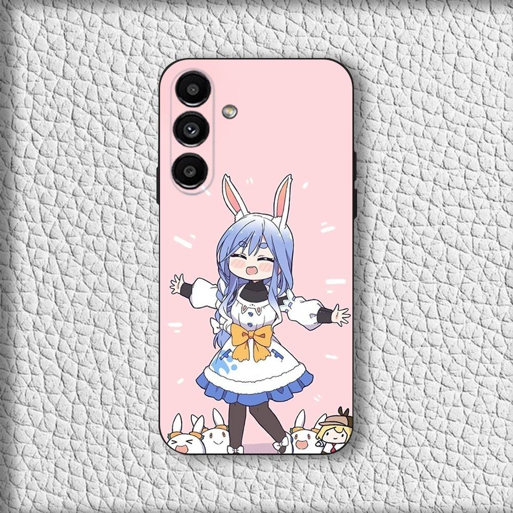 Чехол для телефона U-Usada Anime P-Pekoras для Samsung Galaxy A20, A21s, A22, A31, A32, A52, A53, A72, 73, A80 Мягкий черный чехол