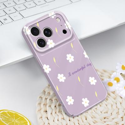 Чехол для телефона «Летающие цветы» для iPhone 17 Air 16 16E 15 14 Plus Pro Max Пленка Жесткая Крышка