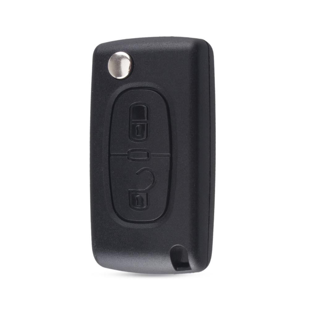 KEYYOU 2 Buttons Flip Folding Key Case Blank Shell For Peugeot 107 207 307 307S 308 3008 407 607 2BT
