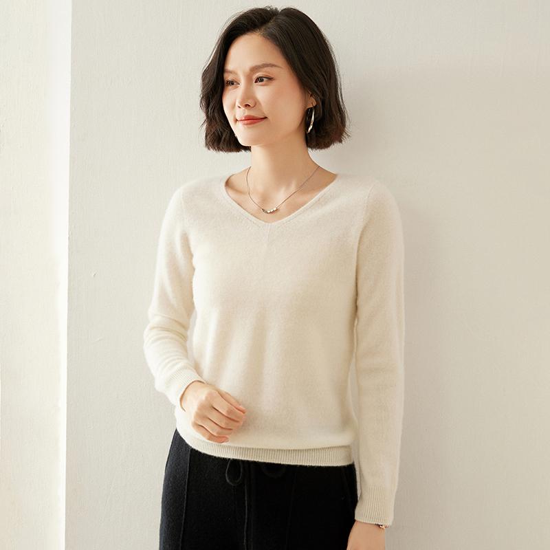 Женский кашемировый свитер Qinghe cashmere 100% кашемир осенне-зимний кашемировый пуловер мягкий и теплый