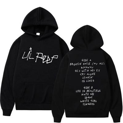 Худи в стиле рэпера Lil Peep, повседневное, для мужчин и женщин, популярное хип-хоп худи, осенняя мода, ретро шерстяное худи, уличная одежда