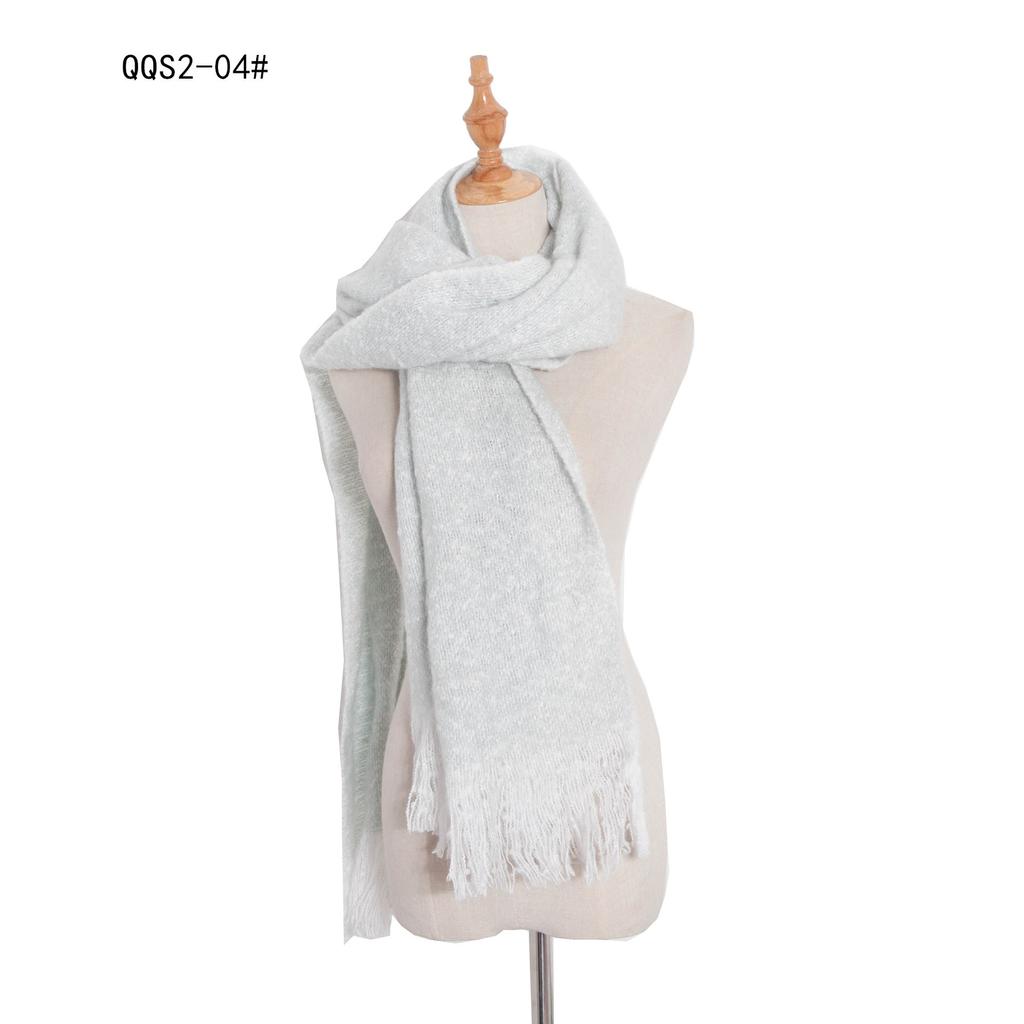 Autumn and Winter Polyester Circle Sand Plaid Scarf Women's Warm Fringed Scarf Shawl