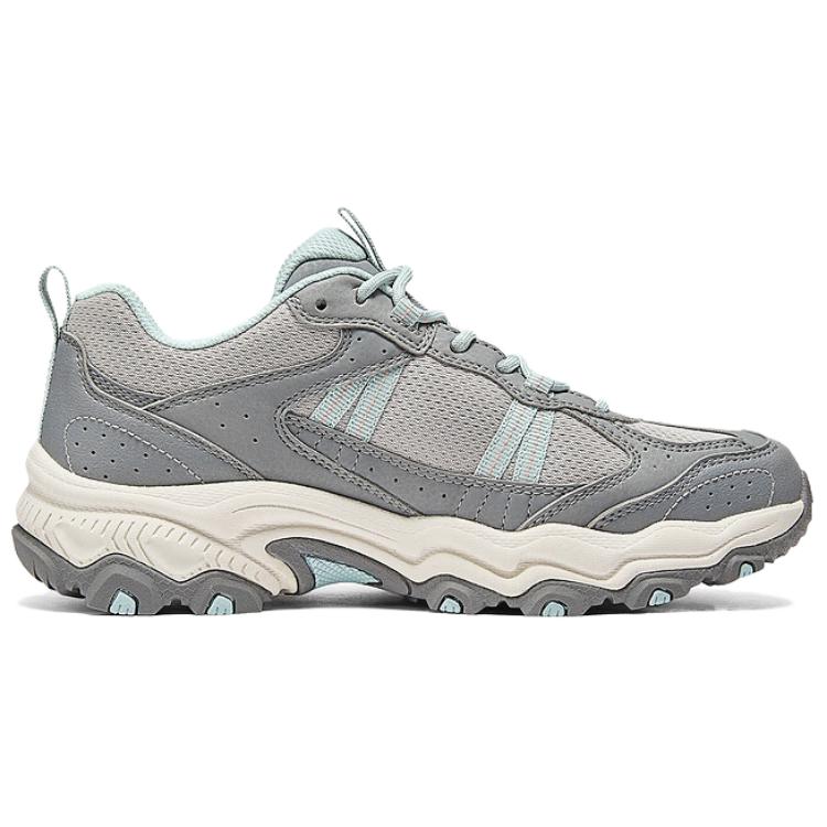 Skechers Выносливость В уличной обуви Легкая амортизация Устойчивое сцепление Прочная поддержка Дышащие Низкие Папины кроссовки Женские кроссовки Серый 180125-GYBL