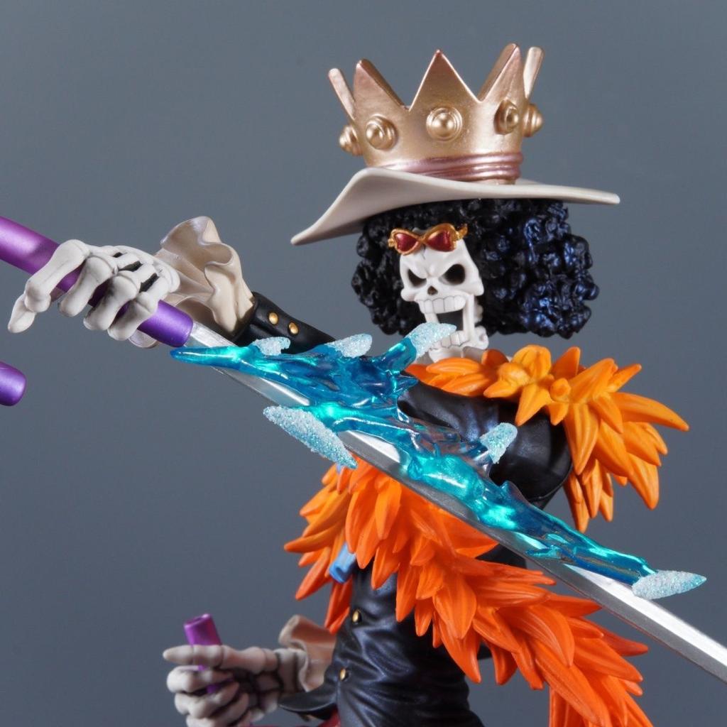 33 см Аниме One Piece Король Душ Брук Фигурка Действия Команда Соломенной Шляпы Серия Резонанса ПВХ Модель Статуэтка Коллекционная Декоративная Игрушка