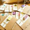 1 Set Birthday Card Eye-catching with Artificial Flower Kraft Paper Baby Bridal Shower Thank-You Card for Children