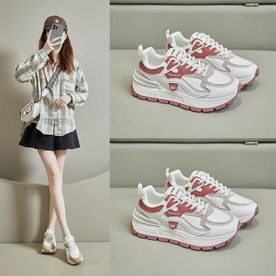 Инс новые папины кроссовки женские весенние студенческие спортивные кроссовки для бега повседневные на толстой подошве для увеличения роста D