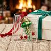 Christmas Money Holder Acrylic Ornament, Xmas Holiday Cash Present Ornament with Slot, Tree Hanging Gift Decoration Clear