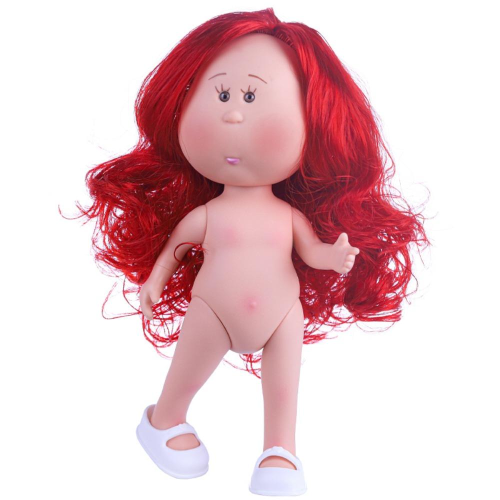 Fashion Curly Hair 24Cm Bean Eye Vinyl Doll Dress Up Dark Skin Mia Potato Dolls 24Cm Movable Action Figure Body Doll Accessories