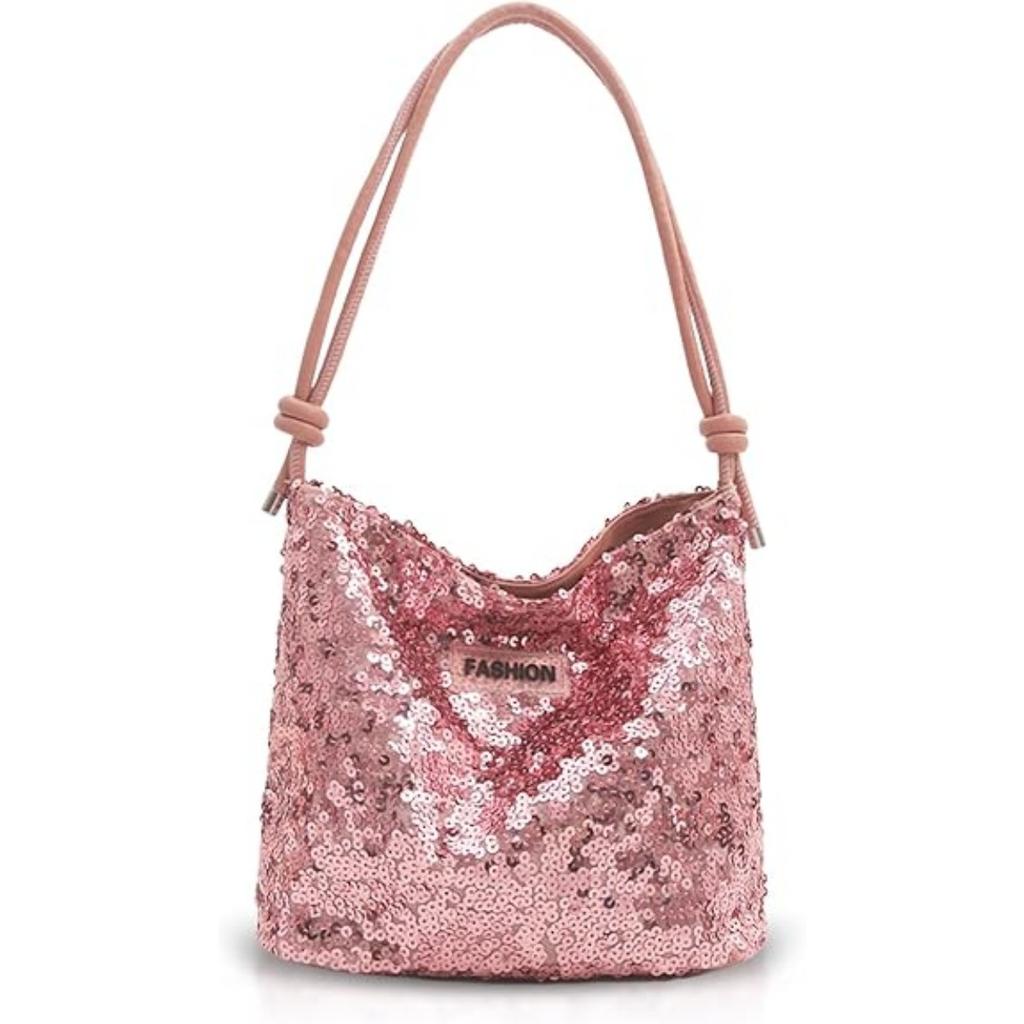 Tote Bag for Women, Sequin Handbag, Adjustable Shoulder Strap, Crossbody Bag for Wedding, Prom, Parties, Travel