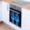 Хэллоуинские наклейки на окно Девочка на Хэллоуин Стеклянные оконные наклейки Декор Водонепроницаемые Праздничные принадлежности для Осенней вечеринки Классной комнаты Общежития