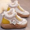 YB6020 Winter 2022 Thick-Soled Height-Boosting High-Top Casual Board Shoes with Velvet.