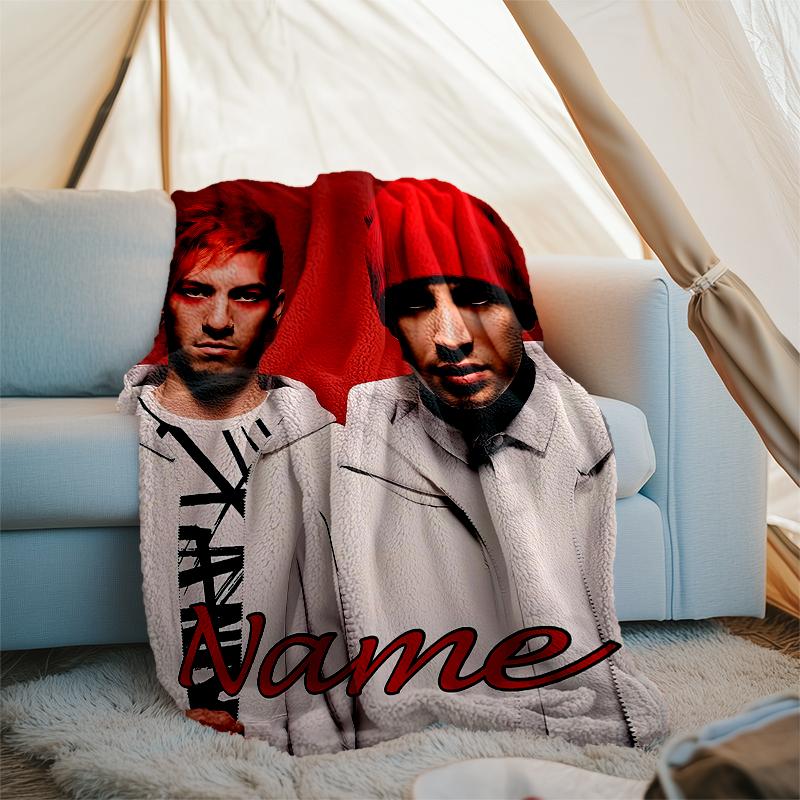 Personalized Custom Name Blanket - twenty one pilots Print Design,Blanket for Sofa,Bed,Travel,Camping - Soft and Warm, Great Gift