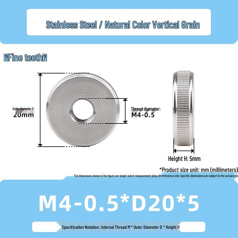 Высокопрочная накатанная гайка M3/M6/M10 из нержавеющей стали