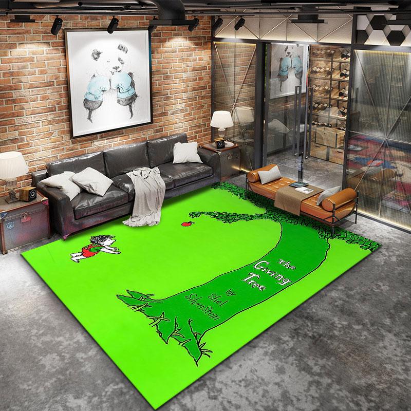 The Tree Carpet Rug For Living Room Bedroom Home Sofa Decoration Kids Play Nonslip Floor Mat