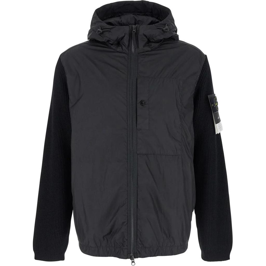 STONE ISLAND Panelled Zip Up Hooded Jacket 811545637-V0029