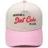 Diet Coke Embroidery Color Matching Truck Driver Baseball Cap Fun Men's and Women's Casual Shade Dad Hat