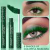 Green Mascara Volumizing Lengthening and Curling Waterproof Mascara for All Skin Types Smudge-Proof Fine Brush for Easy Application