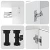 14 Piece Kitchen Cabinet Set Porto White Particleboard