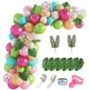 109Pcs Tropical Hawaii Tropical Balloons Arch Garland Kit Confetti Balloons Palm Leaves for Aloha Luau Flamingo Theme Birthday Party Decor
