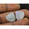 15X15MM Natural Rainbow Moonstone Pear Both Side Faceted Gemstone 2 Pcs Lot RML-892