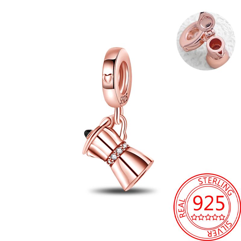 Медь Настоящее Розовое Золото Розовый Осьминог Летняя Черепаха Сердце Подвеска Шарм Подходит для Оригинальных Браслетов Ожерелий Браслет Девушка