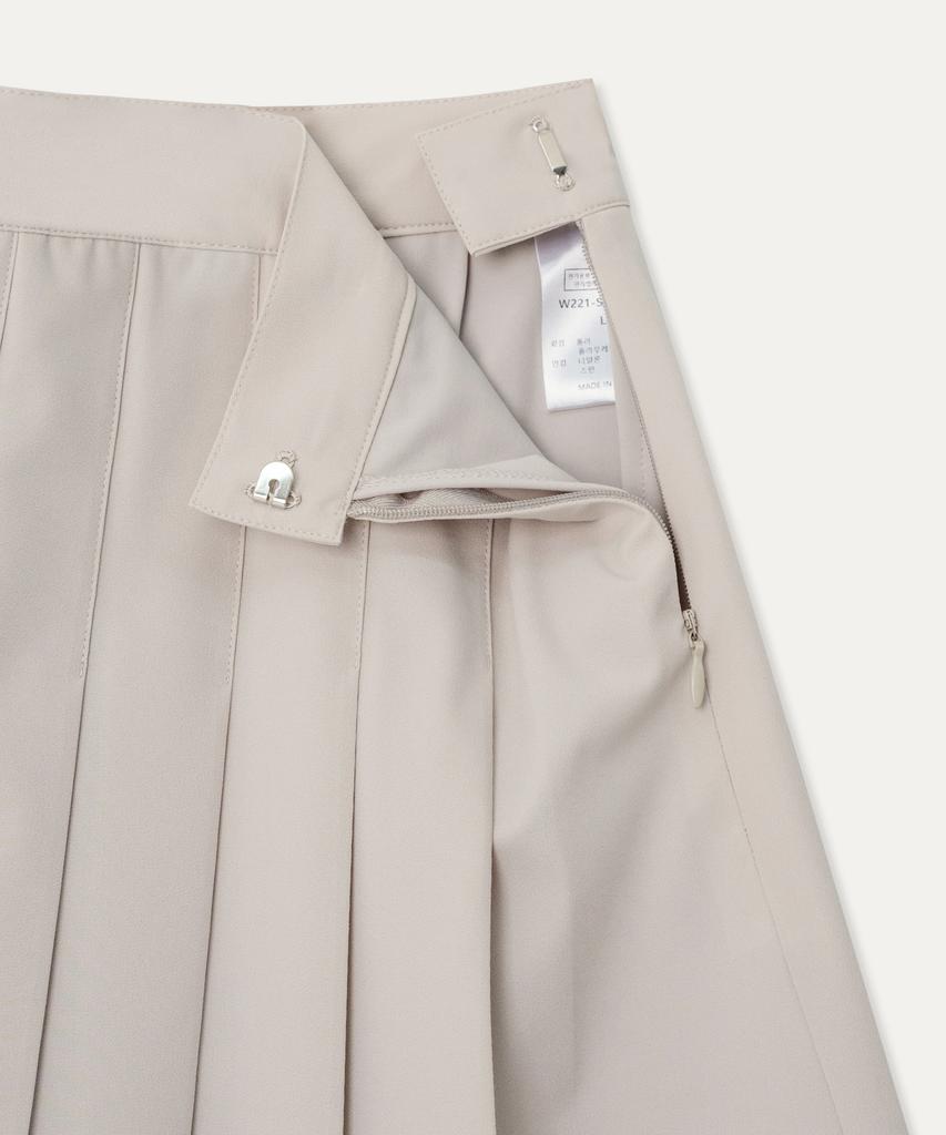 Mayol Pleated Skirt_Beige