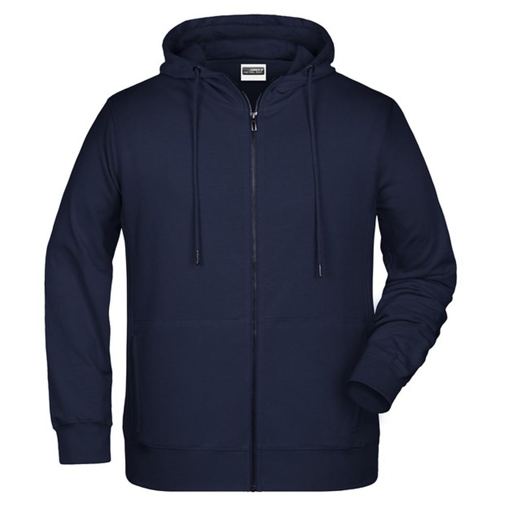 James and Nicholson Mens Full Zip Hoodie