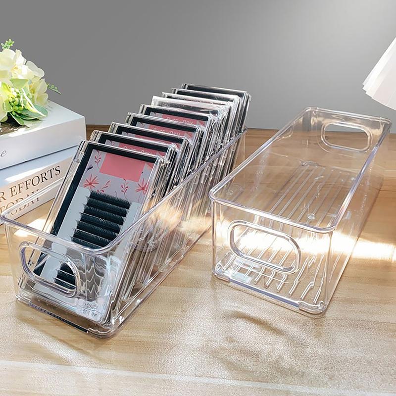 Прозрачный контейнер для хранения ресниц Органайзер для макияжа Накладные ресницы Держатели для клея Наращивание ресниц