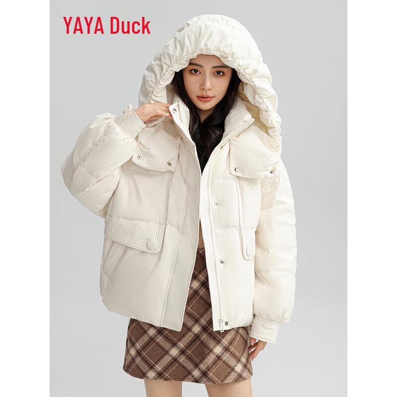 YAYA Women's Hooded Short Down Jacket YE4B604901A