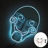 LED Light Up Chainsaw Crying Mask Carnival Halloween Dance Cosplay Jigsaw Killer Disguise Mask Glowing Movie Major Creepy Mask