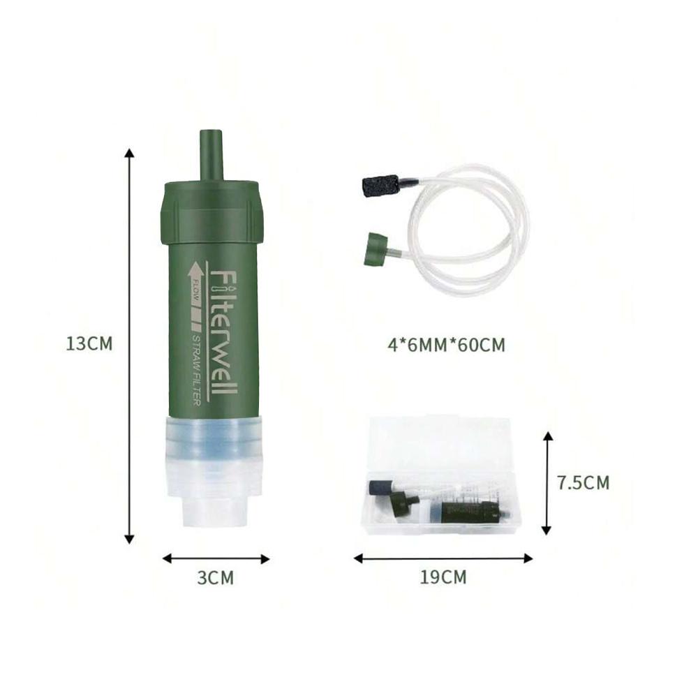 Открытый мини-фильтр для воды соломенная очистка для кемпинга портативный походный очиститель воды для выживания или аварийных поставок