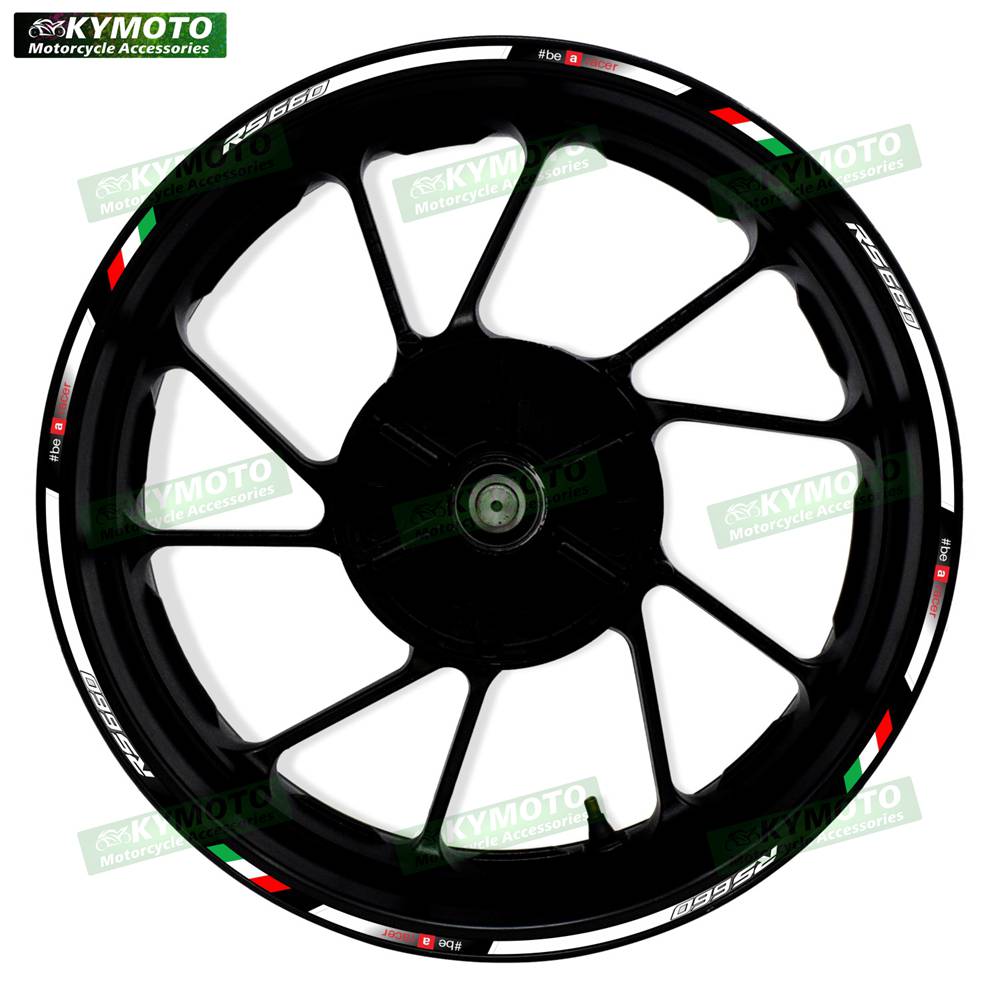 For Aprilia RS660 RS 660 reflective motorcycle stickers 17-inch front and rear rims decals fairing accessories decoration