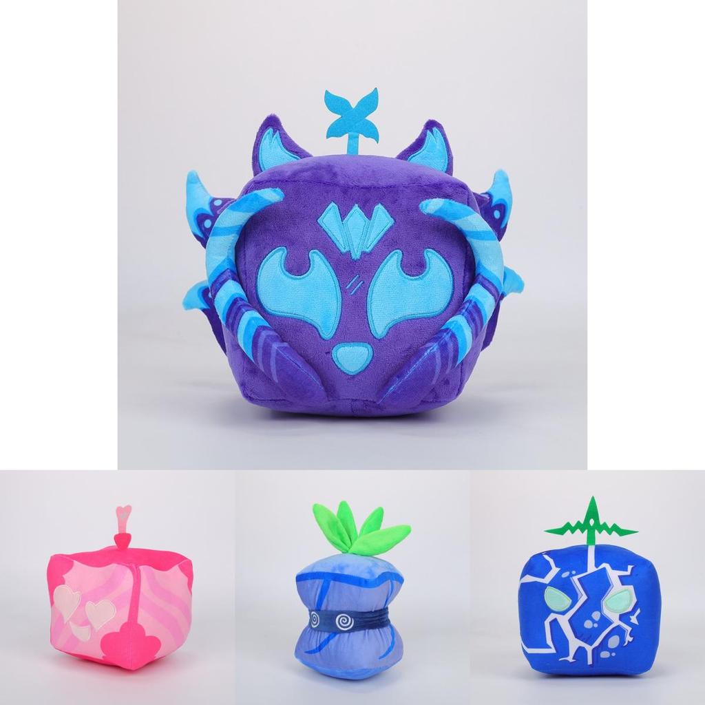 Плюшевая игрушка Blox Fruits с коробкой с леопардовым принтом, фиолетовая коробка, форма животного