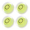 Set of 4 Small Round Bubble Levels, 15mm Diameter, 6mm Thick, Mini Round RV Leveling Tool for Travel Trailers, Lime