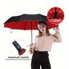 10 Bone двухслойный автоматический зонт прозрачный зонт автоматический складной зонт ветрозащитный армированный утолщенный зонт
