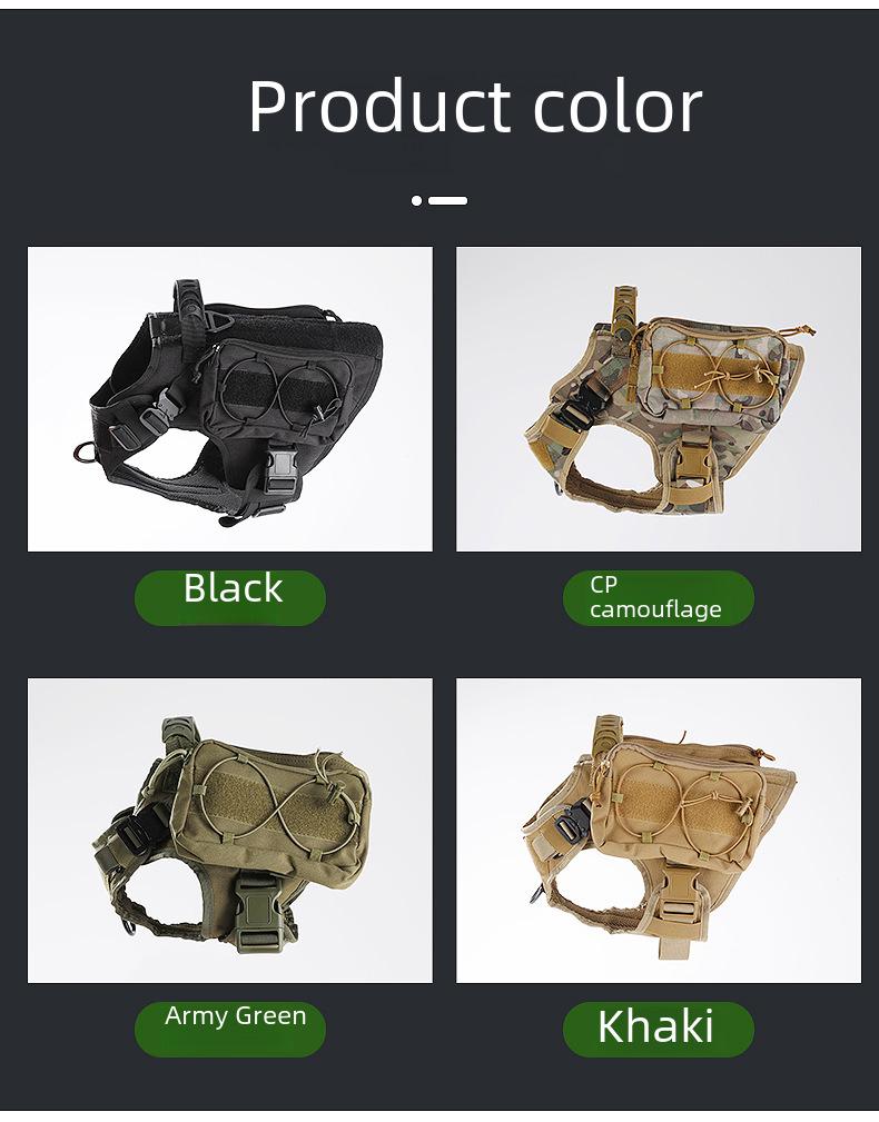 1000D Тактический жилет для собак MOLLE для прогулок и тренировок