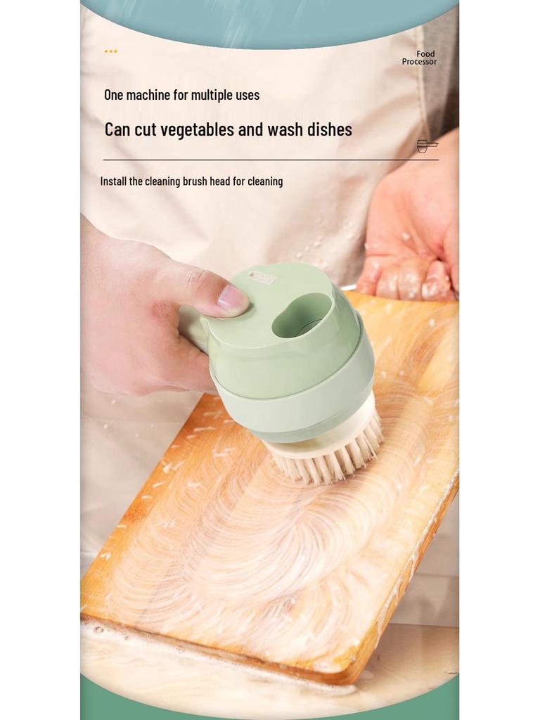 Электрический ручной измельчитель овощей и детского питания второго поколения - Многофункциональная чеснокодавилка и мясорубка