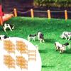 60 штук Миниатюрный Набор Фермерского Забора, Декорация для Макетной Композиции, Имитация, Панели Забора для Загона для