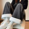 Corduroy Wide-leg Pants Women's Autumn and Winter New Small Drape Casual Chenille Straight Fleece Pants