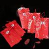 Year of the Horse Silk Brocade Red Envelopes with Hot Stamping Embroidery for Weddings and New Year