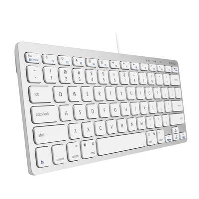 MACALLY Mac US Совместимая с Mac и Ножничный механизм Полная 78 Работа с Удаленной работой Клавиатура, Проводная, Компактная, Раскладка, Windows, Тихая, (Пантограф), Размер,
