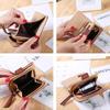 Yogodlns Women Short Standard Leather Wallet Hollow Out Leaves Decor Female Day Clutch Card Holder Money Purse Bags