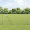 VidaXL Chain Link Fence Set of 2 Grey Steel 25 X 1.5 M Durable 3351120