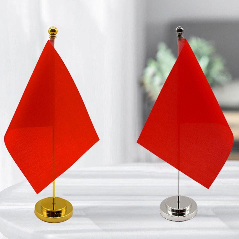 Nail-Free Desktop Flag Holder Metal Flagpole Simple Flags Display Stand  Meeting Room