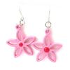 [R7768] - Pink 'Flora' Earrings - 25 Mm