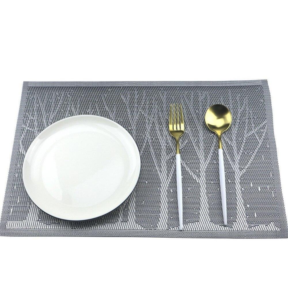 Washable Woven Placemats Tree Theme Non-slip Table Mats For Kitchen Dining Set of 6 Blue Tree/coffee Tree/silver Tree